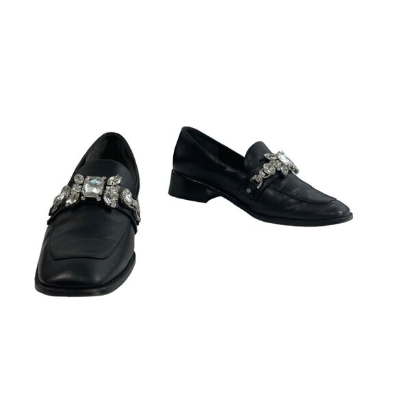 Marc Jacob’s Black Leather Gem Rhinestone Strap Dress Shoes Sz 41 (9.5 US) - Picture 2 of 10